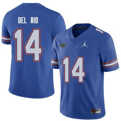 Men's Florida Gators #14 Luke Del Rio NCAA Jordan Brand Royal Authentic Stitched College Football Jersey TGG3462NJ